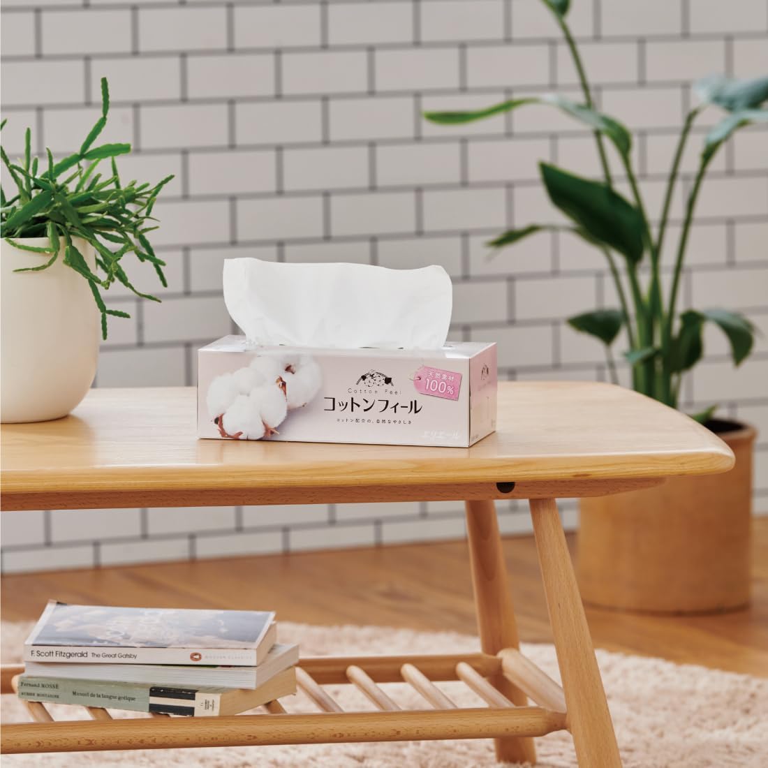 エリエール ティッシュ コットンフィール 150組×5箱 パルプ100%（素材・設計）