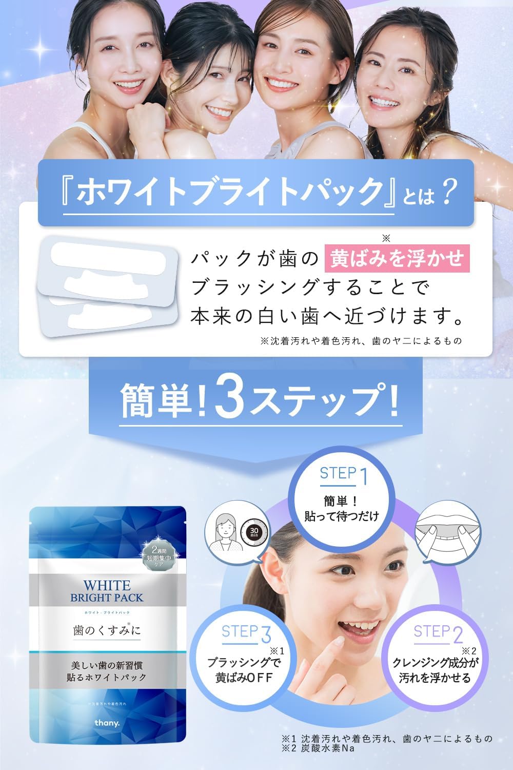 thany. ホワイトニングシート 28枚 14日分