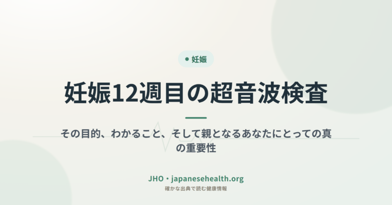 妊娠12週目の超音波検査：その目的、わかること、そして親となるあなたにとっての真の重要性