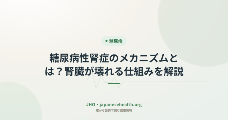 糖尿病性腎症のメカニズムとは？腎臓が壊れる仕組みを解説