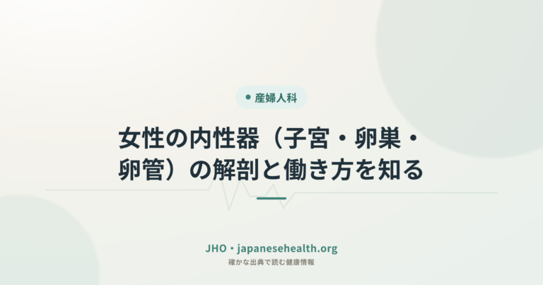 産婦人科の総合ガイド:妊娠・出産・婦人科疾患・検査・治療 2 女性の内性器(子宮・卵巣・卵管)の解剖と働き方を知る